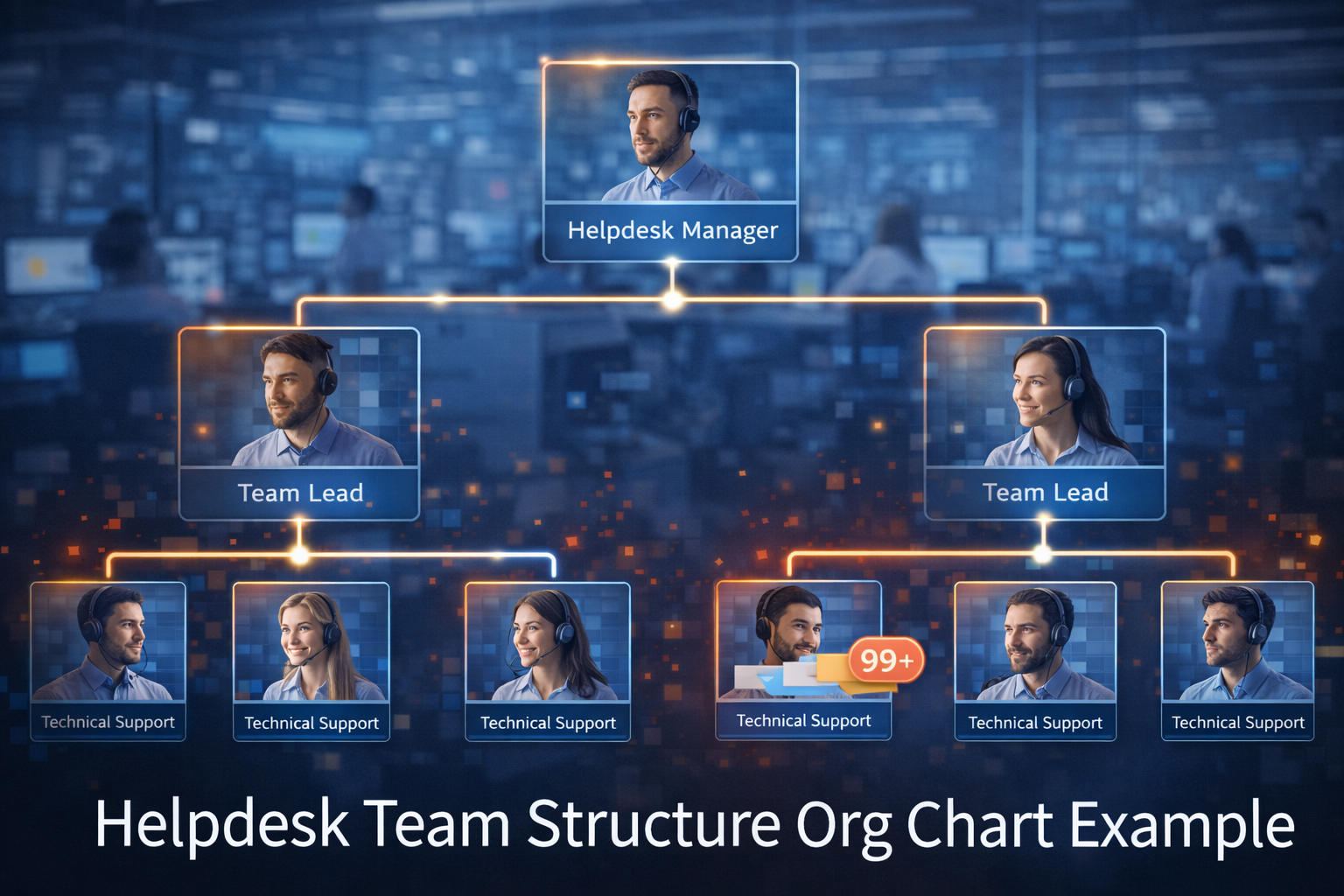 Helpdesk Team Structure Org Chart Example