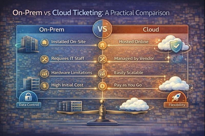 On-Prem vs Cloud Ticketing: A Practical Comparison