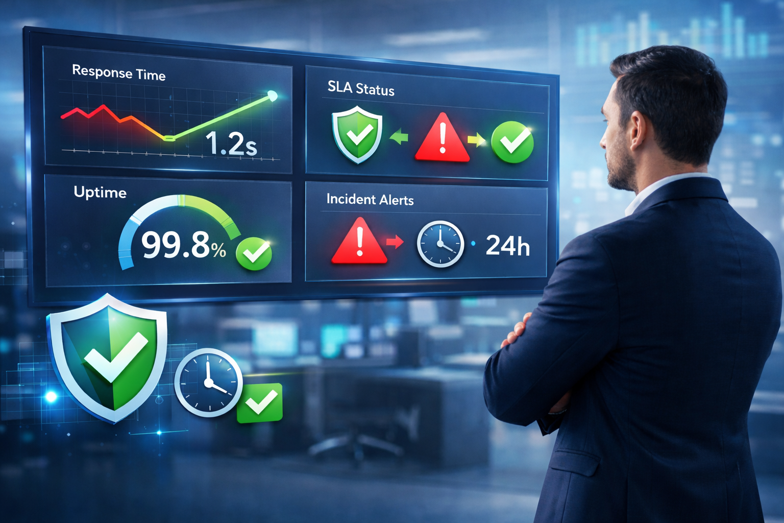 IT manager monitoring SLA metrics SLA Breaches: How to Prevent Them