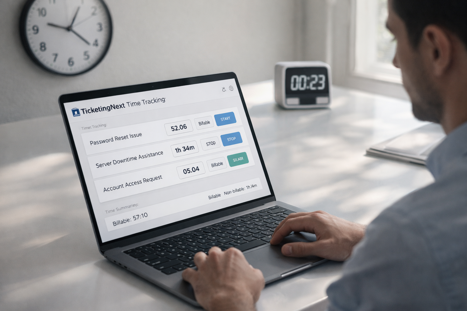 TicketingNext Time Tracking