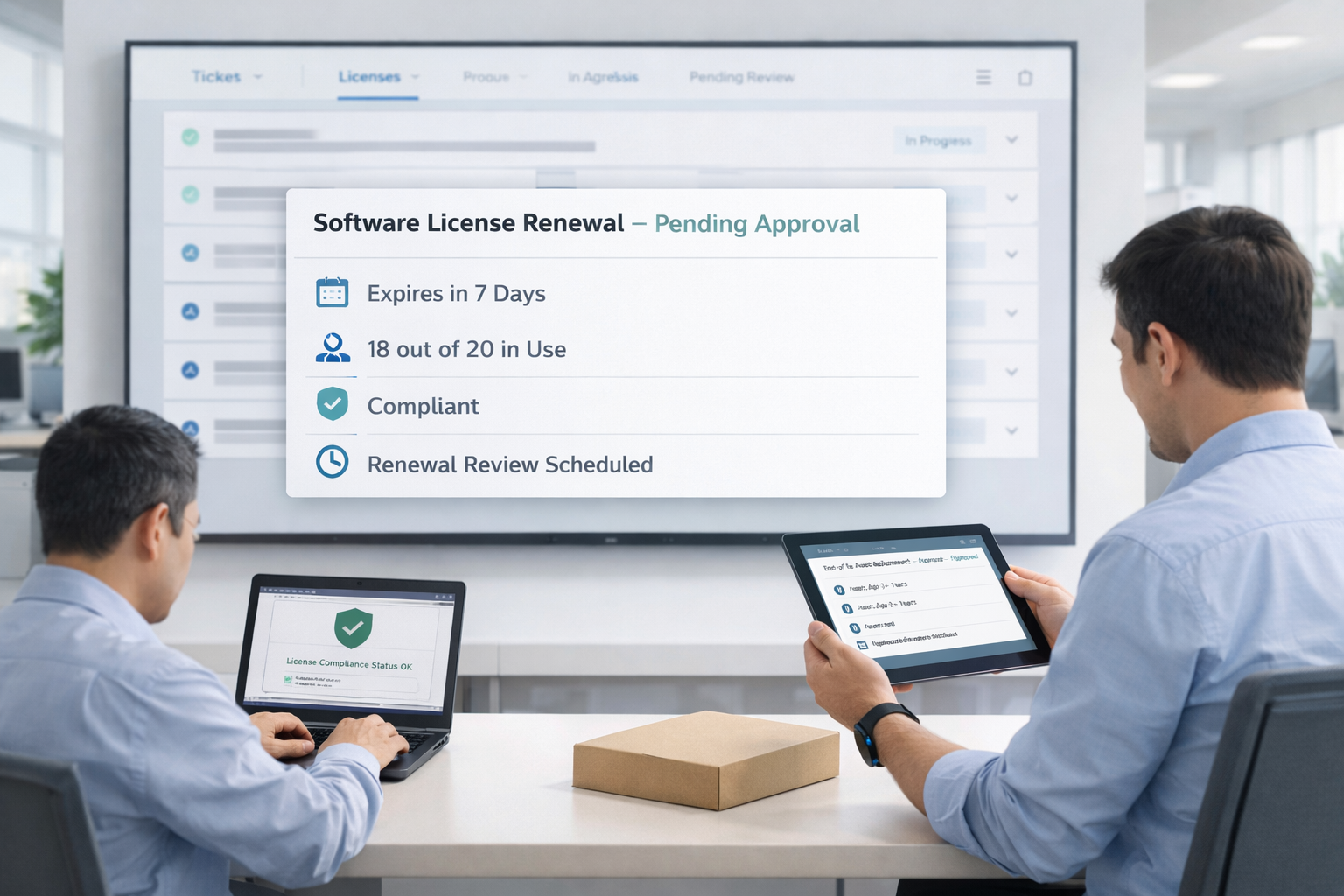 Ticketing for License Management