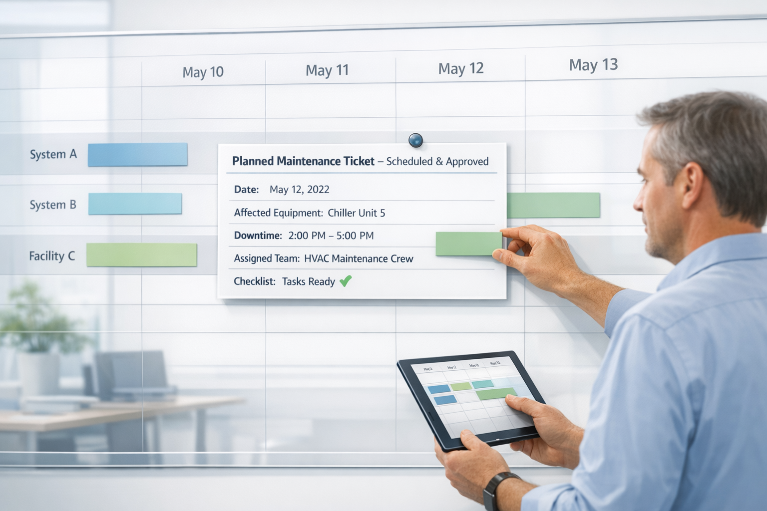 Ticketing for Planned Maintenance
