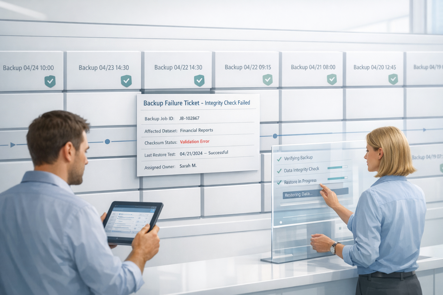 Ticketing for Backup Failures