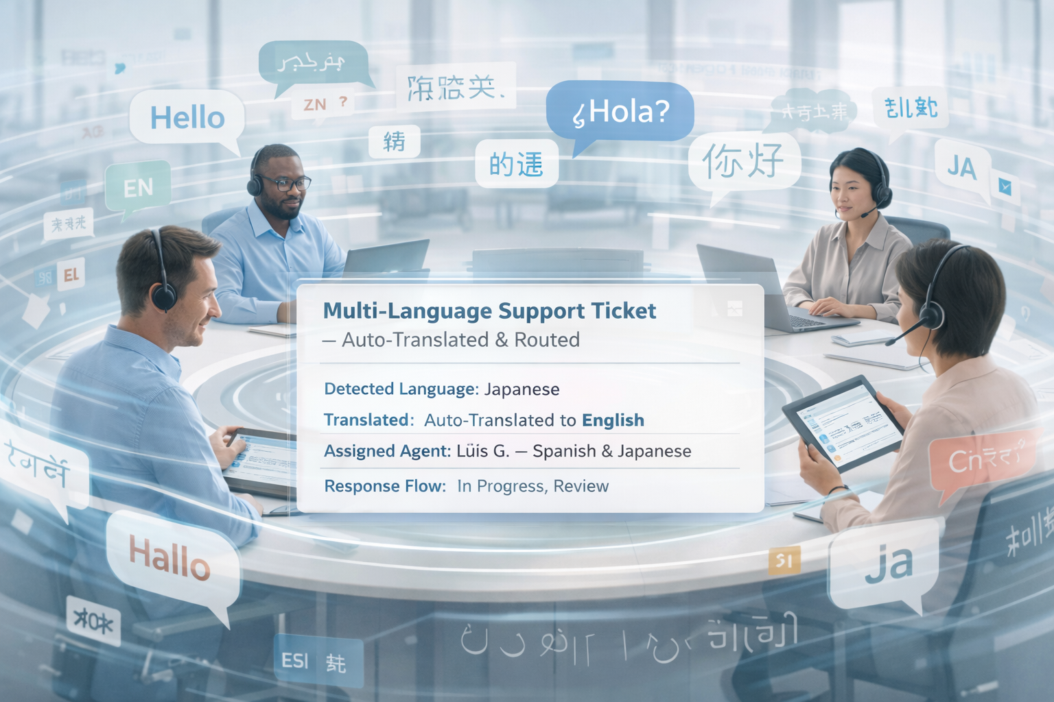 Ticketing for Multi-Language Support
